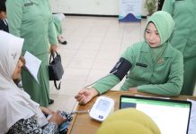 Persit Kodim 0804 Magetan Gelar Pemeriksaan Kesehatan dan Skrining HPV DNA