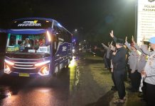 Kapolres Magetan Lepas 500 Jamaah NU ke Mujahadah Kubro 1 Abad NU di Malang