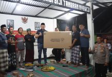 Ajak Hidupkan Ronda Malam, Polres Magetan Bekali Warga TV