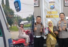 Emak-emak Hadang Bus Terobos Lampu Merah di Magetan, Diangkat Jadi Duta Lalu Lintas