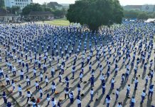 Ribuan Peserta Padati Alun-Alun Ponorogo, Senam Ling Tien Kung Kian Digandrungi Lansia