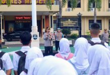 Kapolres Kirim 100 Pelajar Magetan Ikuti Binlat Jati Diri Bangsa di Kediri