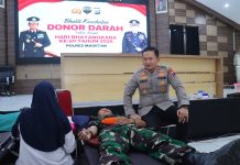 Sambut HUT Bhayangkara ke-80, Polres Magetan Gelar Donor Darah Libatkan TNI dan PMI