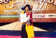 Kenakan Batik Pring Sedapur Karya Guru, Siswi SMAN 1 Maospati Raih Juara III Fashion Show Batik Bambu Magetan