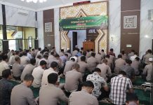 Tiga Polisi Gugur Saat Gerebek Bandar Narkoba, Polres Magetan Gelar Sholat Ghaib