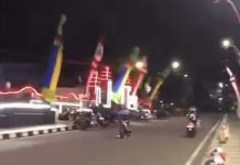 Viral! Trek-trekan Motor di Depan Rumah Dinas Bupati Magetan