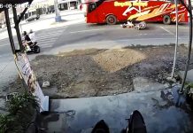 Motor dan Bus Sugeng Rahayu Benturan di Maospati, Pengendara Hanya Alami Luka Ringan