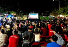 Kominfo Magetan Ajak Warga Nobar Timnas di Pelataran Pasar Baru